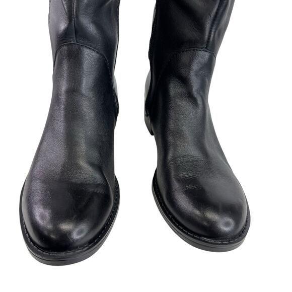 FRANCO SARTO Womens Black Side Zip Knee High L-Crash Riding Boots Size 6.5 WC - Picture 6 of 13